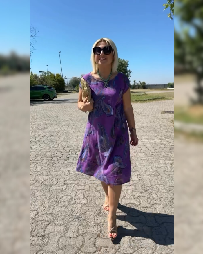 Hazal™ - Jurk met ronde hals en mooie print