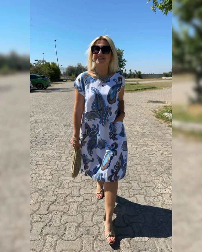 Hazal™ - Jurk met ronde hals en mooie print