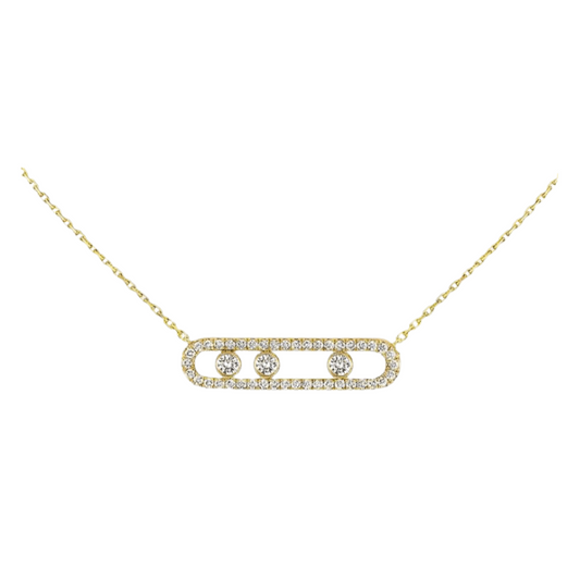 ÉLIORA | Verfijnde Ketting met Bewegende Diamanten