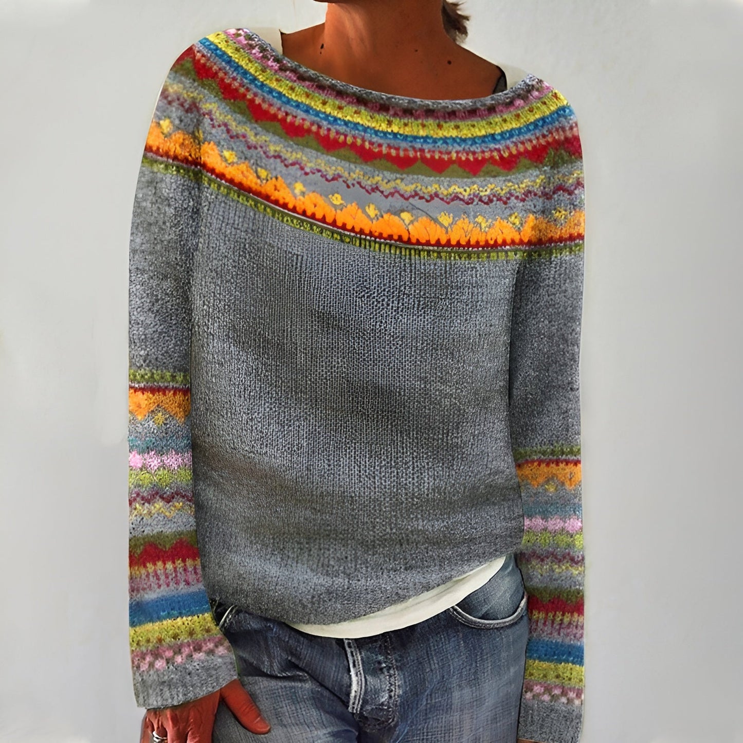 Alida™ | Retroshirt met lange mouwen